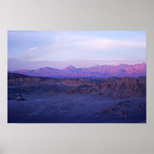 Sunset on Moon Valley - Chile Poster