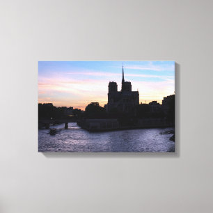 Sunset on Notre Dame de Paris Leinwanddruck