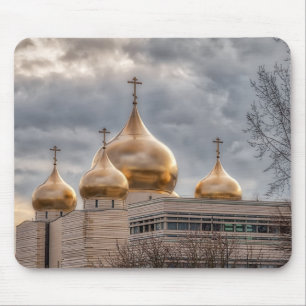 Sunset on Russian Orthodox Cathedral in Paris Mousepad