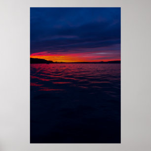 Sunset on Seneca Lake, Ohio Poster