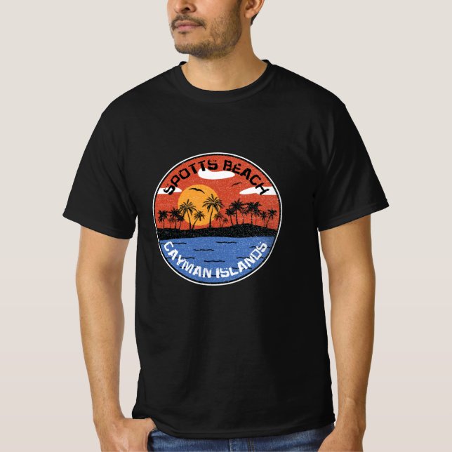 Sunset on Spotts Beach Cayman Islands T-Shirt (Vorderseite)