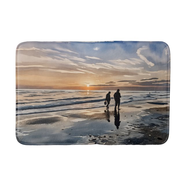 Sunset on the Beach Siesta Key Bath Mat Badematte (Vorderseite)