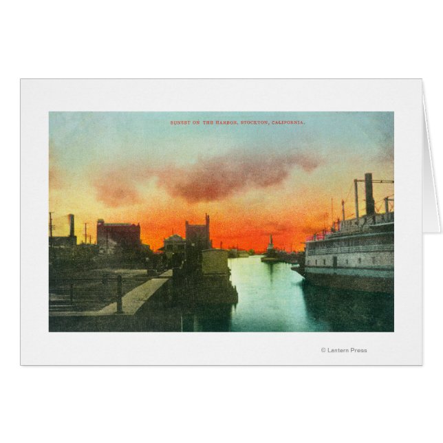 Sunset on the Harbour ViewStockton, CA (Vorderseite (Horizontal))