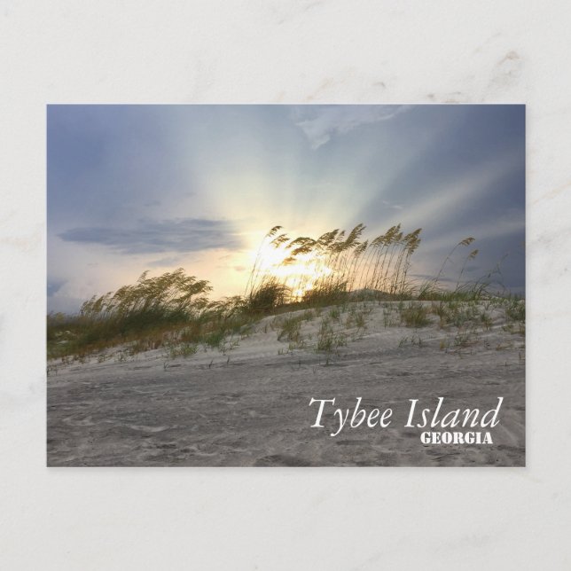 Sunset on Tybee Island, Georgia Postkarte (Vorderseite)