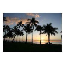 Sunset on Waikiki - Poster