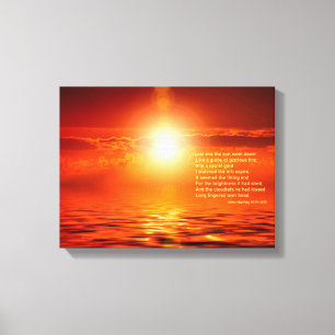 Sunset Orange Golden Sky & Sea Gold Inspirier Klei Leinwanddruck