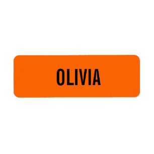 Sunset Orange Modern Name   Trendy Minimalistisch
