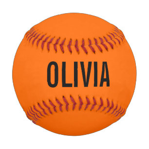 Sunset Orange Modern Name   Trendy Minimalistisch Baseball