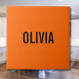 Sunset Orange Modern Name | Trendy Minimalistisch Fliese