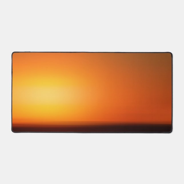 Sunset Orange Sky Abend Foto Desk Mat Schreibtischunterlage (Vorderseite)