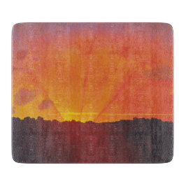 Sunset, Orange Sky (von Félix Vallotton) Schneidebrett