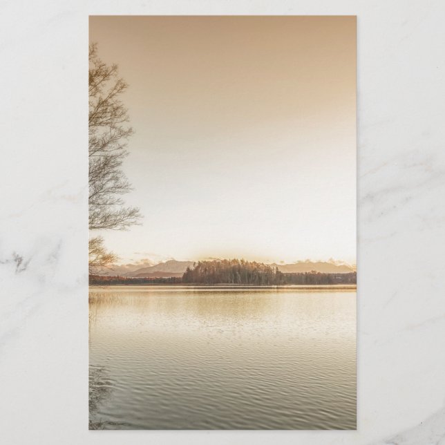 Sunset Osterseen Briefpapier (Vorderseite)