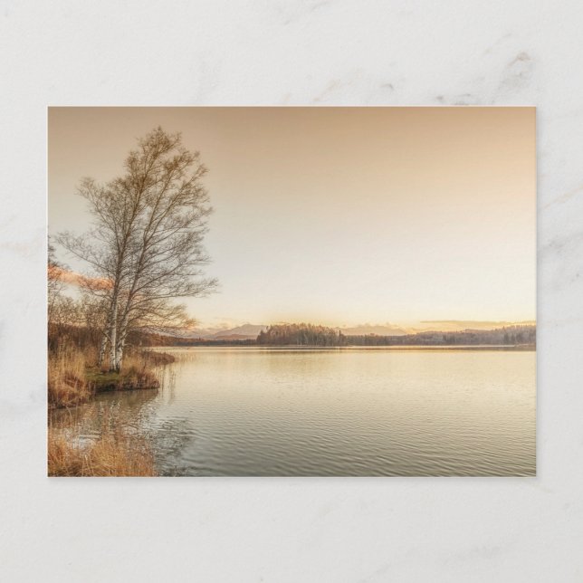 Sunset Osterseen Postkarte (Vorderseite)