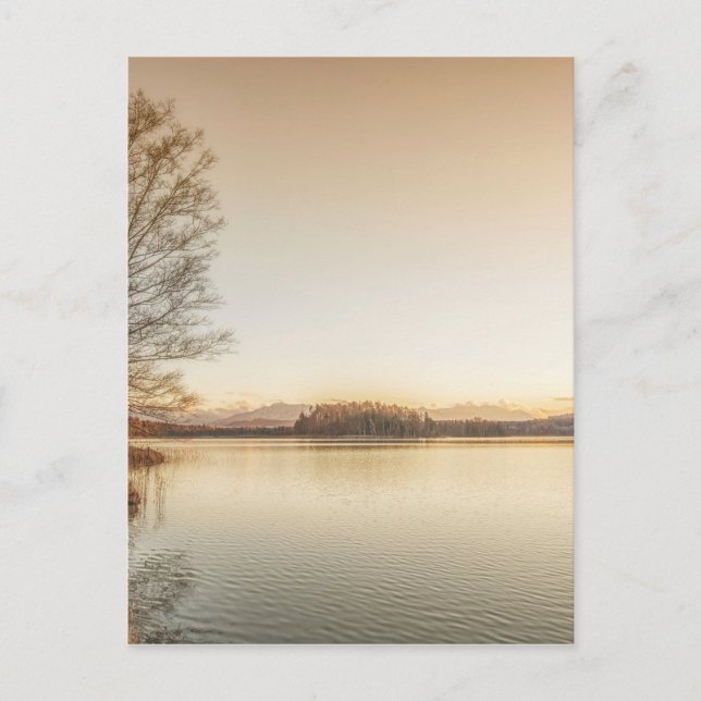 Sunset Osterseen Postkarte (Vorderseite)