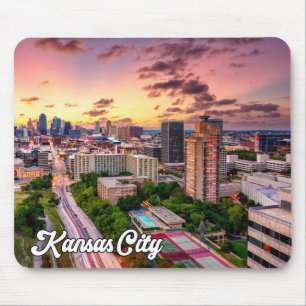 Sunset Over Beautiful Kansas City, Missouri, USA Mousepad