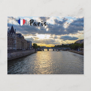 Sunset over Conciergerie - Paris, Frankreich Postkarte