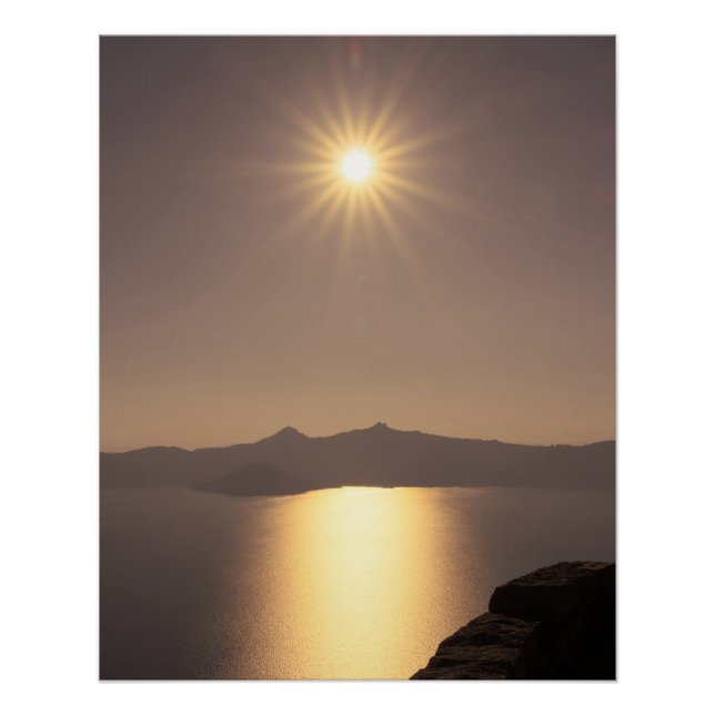 Sunset over Crater Lake Poster (Vorderseite)