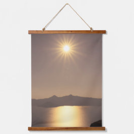 Sunset over Crater Lake Wandteppich Mit Holzrahmen