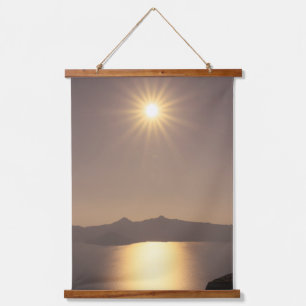 Sunset over Crater Lake Wandteppich Mit Holzrahmen
