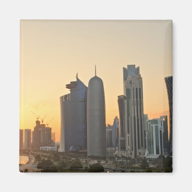 Sunset over Doha, Katar-Magnet Magnet (Vorne)