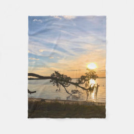 Sunset Over East Bay Fleecedecke