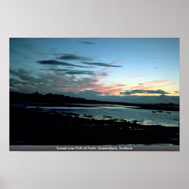 Sunset over Firth of Forth, Queensferry, Schottlan Poster (Vorne)