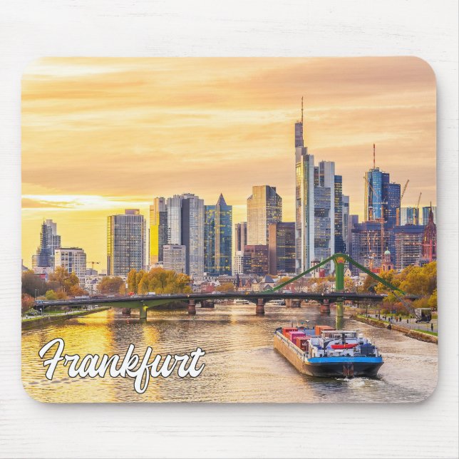 Sunset Over Frankfurt, Deutschland Mousepad (Vorne)