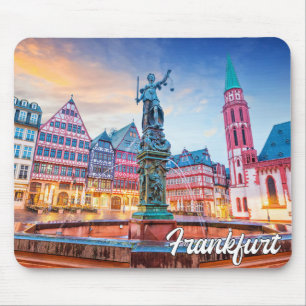 Sunset Over Frankfurt, Deutschland Mousepad