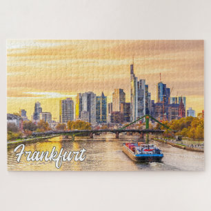 Sunset Over Frankfurt, Deutschland Puzzle