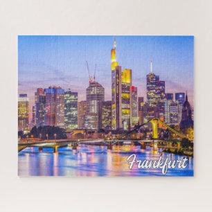 Sunset Over Frankfurt, Deutschland Puzzle