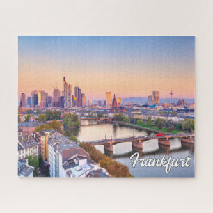Sunset Over Frankfurt, Deutschland Puzzle