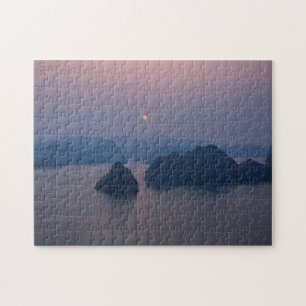 Sunset over Halong Bay - Vietnam, Asien Puzzle