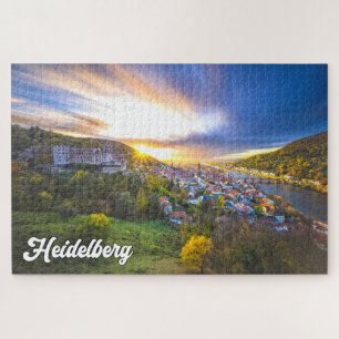 Sunset Over Heidelberg, Deutschland Puzzle
