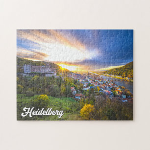 Sunset Over Heidelberg, Deutschland Puzzle