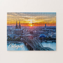 Sunset Over Köln, Deutschland Puzzle