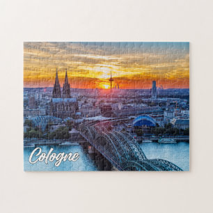 Sunset Over Köln, Deutschland Puzzle