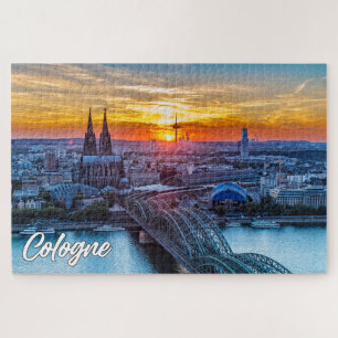 Sunset Over Köln, Deutschland Puzzle