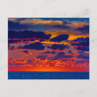 Sunset over Lake Michigan at Ludington, Michigan Postkarte