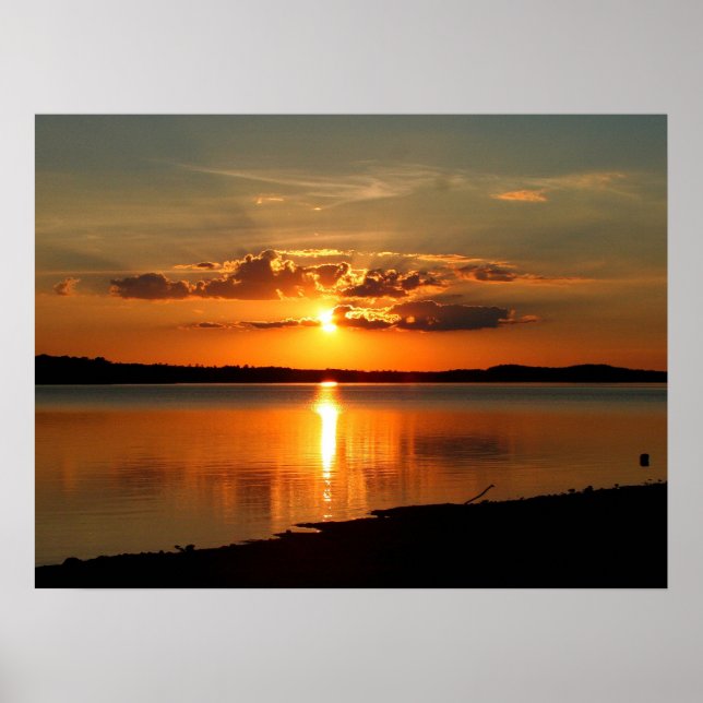 Sunset Over Lake Thurmond Poster (Vorne)