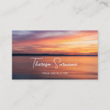 Sunset Over Lake Yoga Instructor Yoga Lehrer