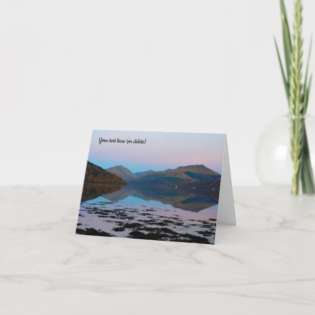 Sunset over Loch Fyne, Inveraray, Scotland Dankeskarte (Vorderseite)