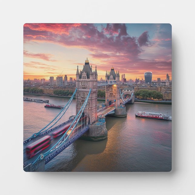 Sunset over London Fotoplatte (Vorderseite)