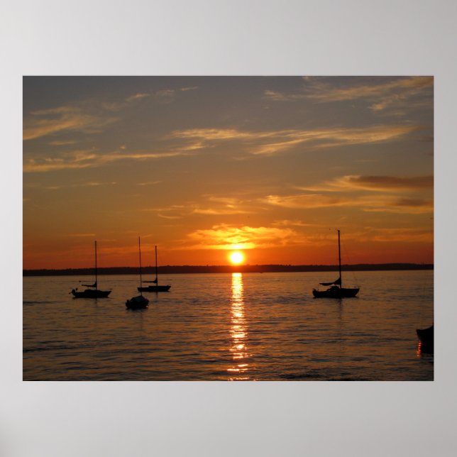 Sunset Over Lummi Island Poster (Vorne)