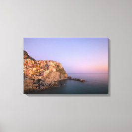 Sunset over Manarola village Leinwanddruck