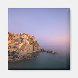Sunset over Manarola village Magnet