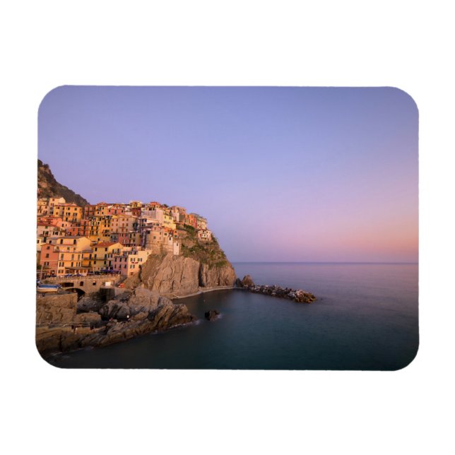 Sunset over Manarola village Magnet (Horizontal)