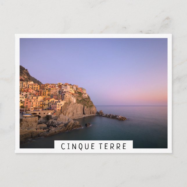 Sunset over Manarola village Postkarte (Vorderseite)