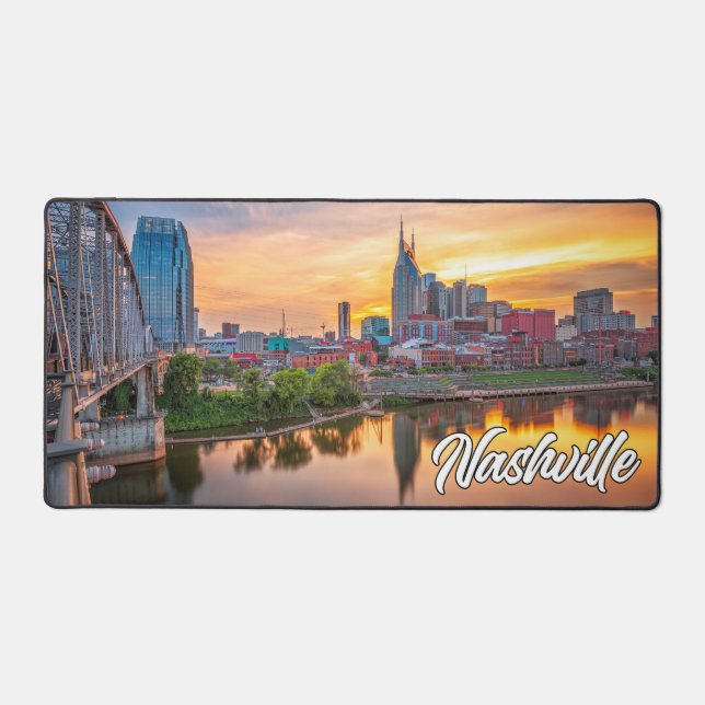 Sunset Over Nashville, Tennessee, USA Schreibtischunterlage (Vorderseite)