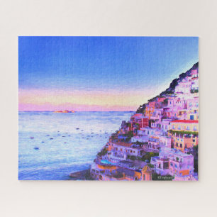 Sunset Over Positano, Italien Puzzle
