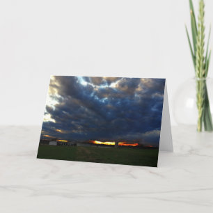 Sunset over Rural Landscape Foto Grußkarte Karte